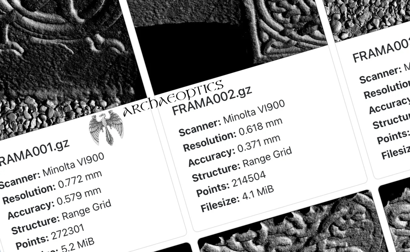 Making 3D digital archives available – the Archaeoptics Archive