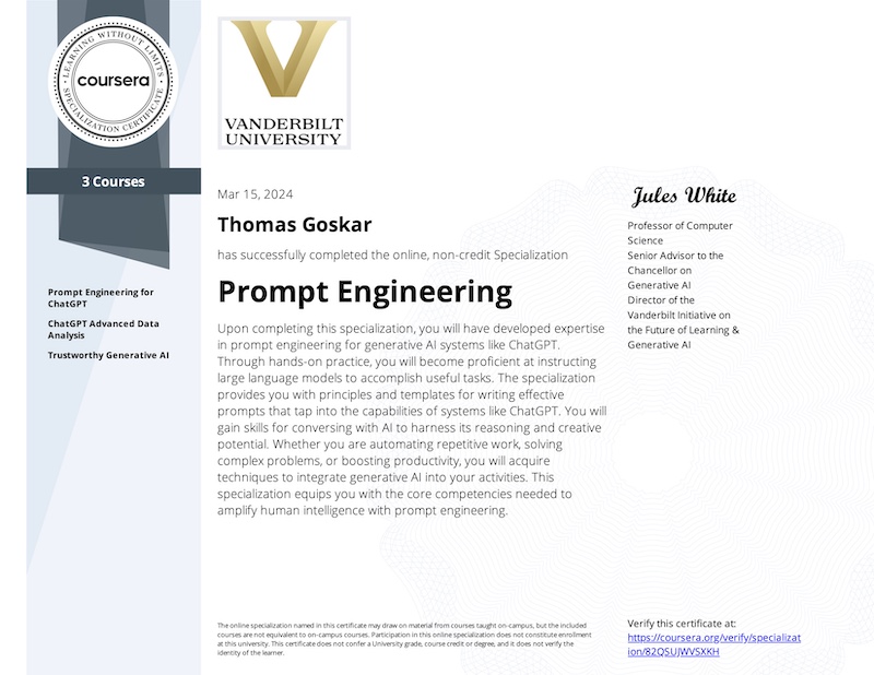 Generative AI Certificates